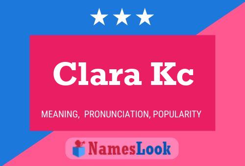 Clara Kc Namensposter