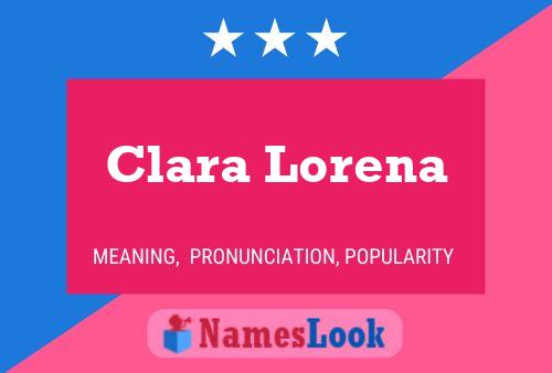 Clara Lorena Namensposter