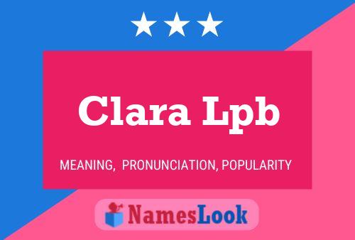 Clara Lpb Namensposter