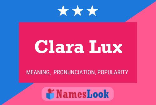 Clara Lux Namensposter