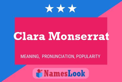 Clara Monserrat Namensposter