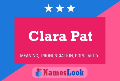 Clara Pat Namensposter