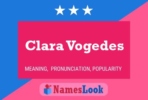 Clara Vogedes Namensposter