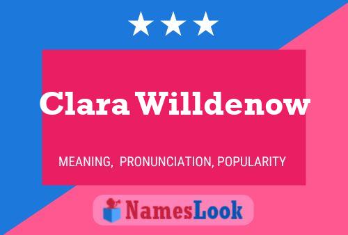 Clara Willdenow Namensposter