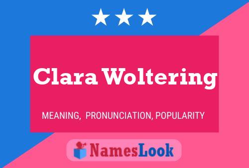 Clara Woltering Namensposter