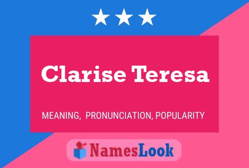 Clarise Teresa Namensposter