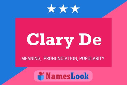 Clary De Namensposter