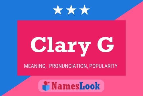 Clary G Namensposter