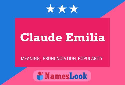 Claude Emilia Namensposter