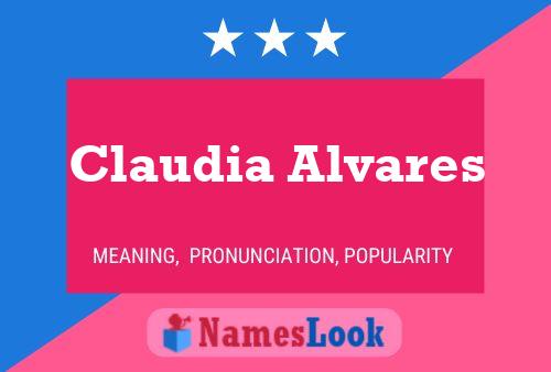 Claudia Alvares Namensposter