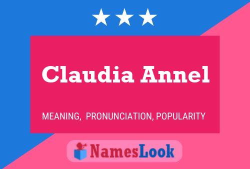 Claudia Annel Namensposter