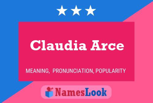 Claudia Arce Namensposter