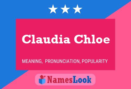 Claudia Chloe Namensposter