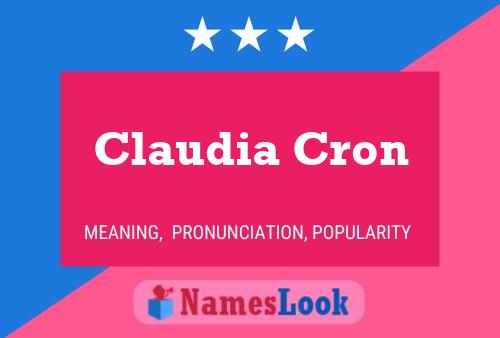 Claudia Cron Namensposter