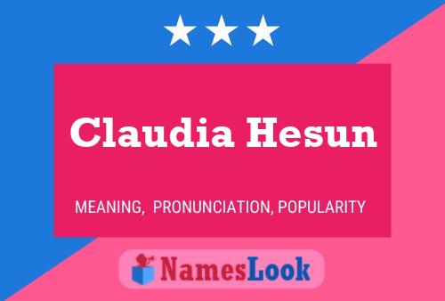 Claudia Hesun Namensposter