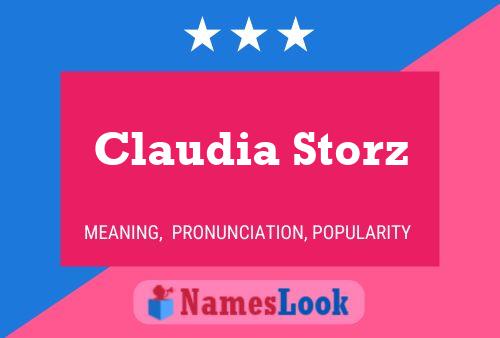 Claudia Storz Namensposter