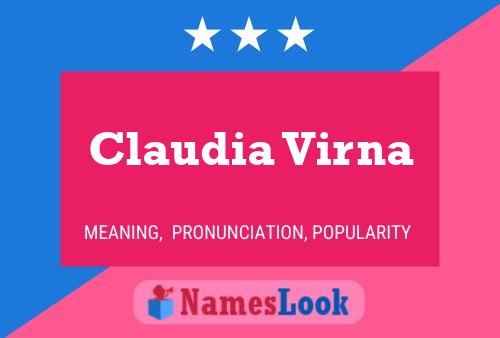 Claudia Virna Namensposter