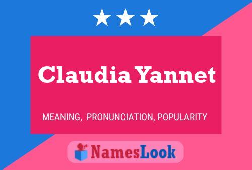 Claudia Yannet Namensposter