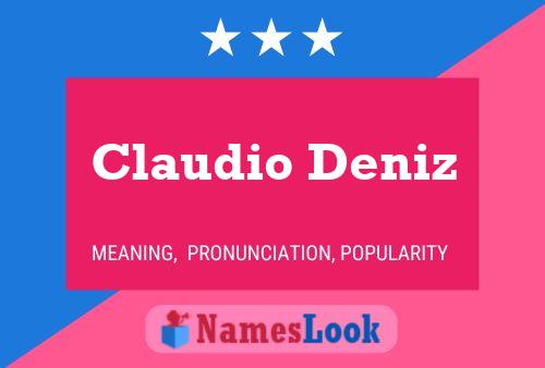 Claudio Deniz Namensposter