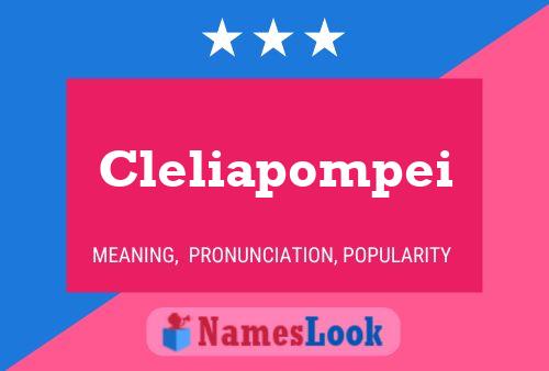 Cleliapompei Namensposter