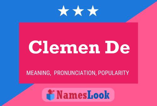 Clemen De Namensposter