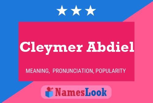 Cleymer Abdiel Namensposter