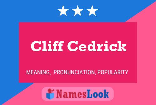 Cliff Cedrick Namensposter