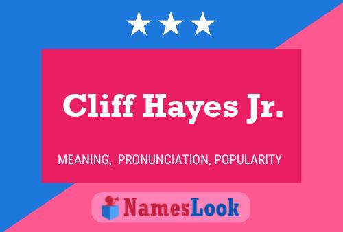 Cliff Hayes Jr. Namensposter