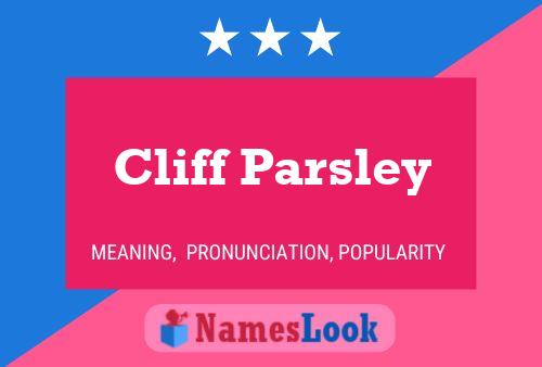 Cliff Parsley Namensposter