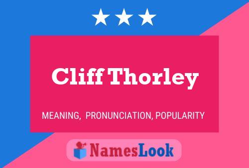 Cliff Thorley Namensposter