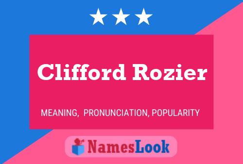 Clifford Rozier Namensposter