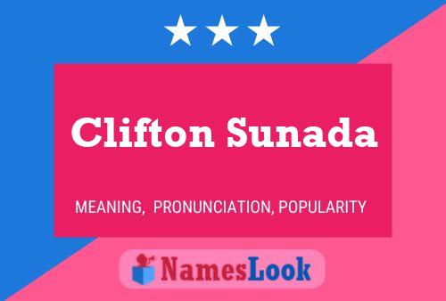 Clifton Sunada Namensposter