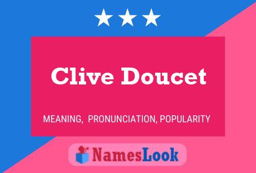 Clive Doucet Namensposter