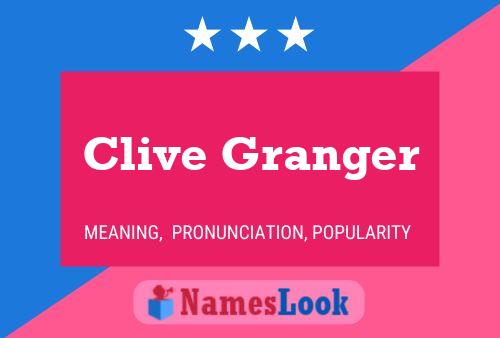 Clive Granger Namensposter