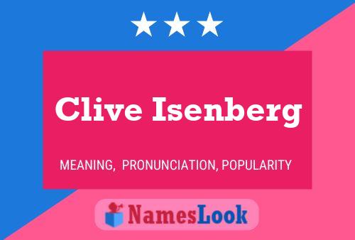 Clive Isenberg Namensposter