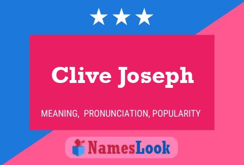 Clive Joseph Namensposter