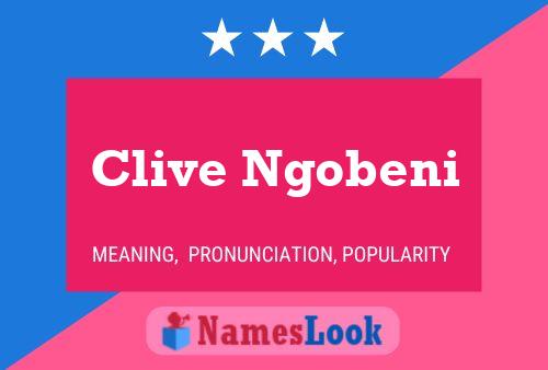 Clive Ngobeni Namensposter