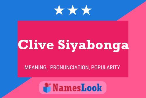 Clive Siyabonga Namensposter