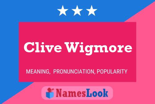 Clive Wigmore Namensposter