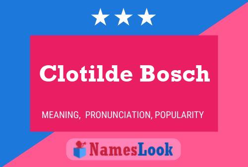 Clotilde Bosch Namensposter