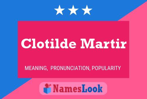 Clotilde Martir Namensposter