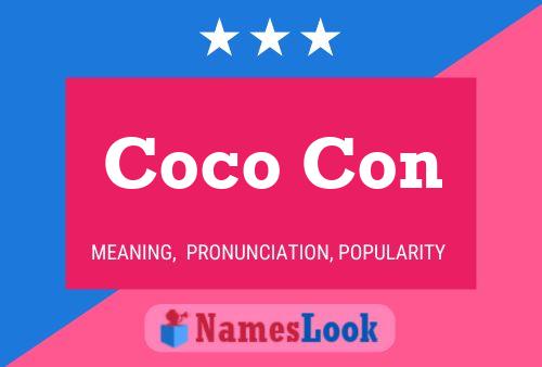 Coco Con Namensposter