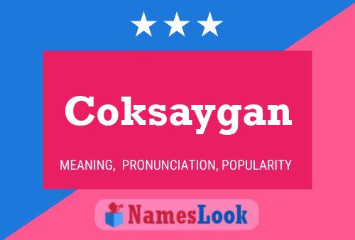 Coksaygan Namensposter