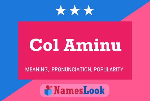 Col Aminu Namensposter