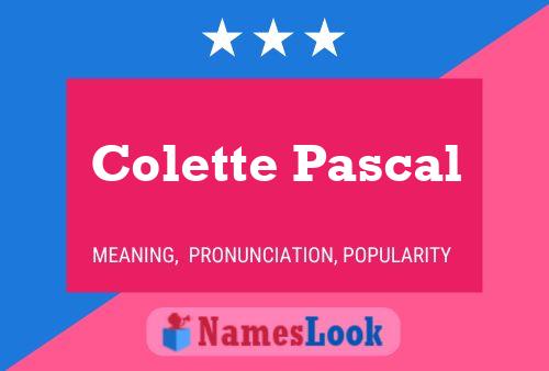 Colette Pascal Namensposter