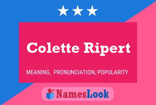 Colette Ripert Namensposter