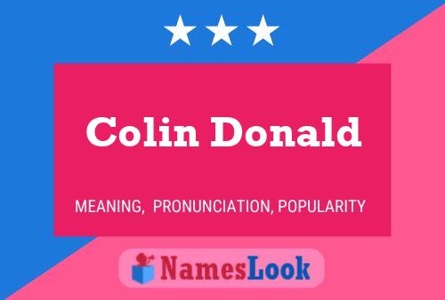 Colin Donald Namensposter