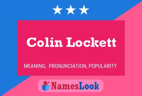 Colin Lockett Namensposter