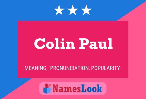 Colin Paul Namensposter