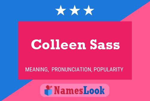 Colleen Sass Namensposter